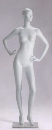 Manacanh Nữ 127 - Nhựa Trắng  - Đứng chống 2 tay ngang hông